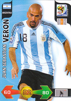 Juan Sebastian Veron Argentina Panini 2010 World Cup #14